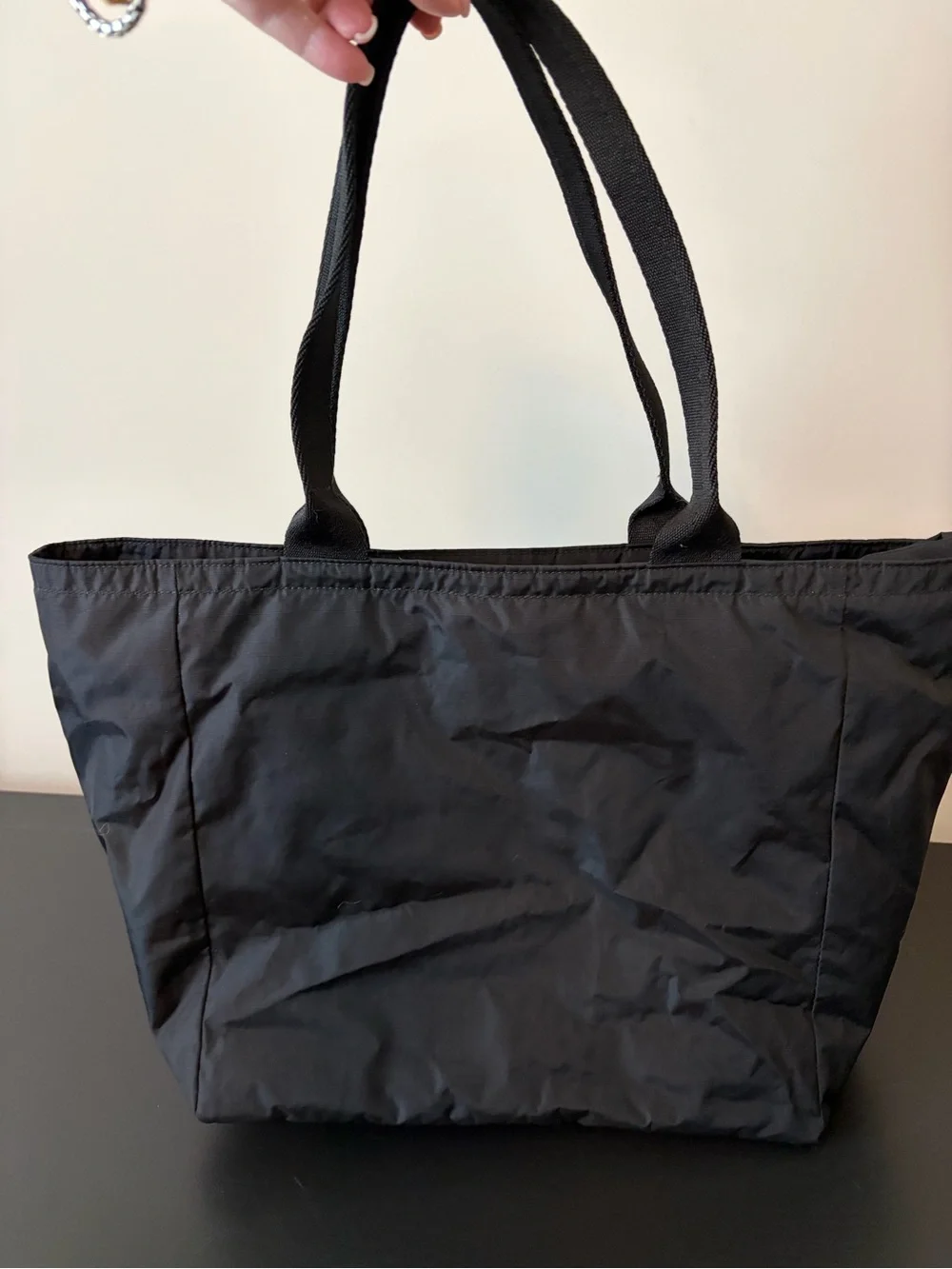 Lesportsac Black Nylon Everyday Tote with Long Shoulder Straps